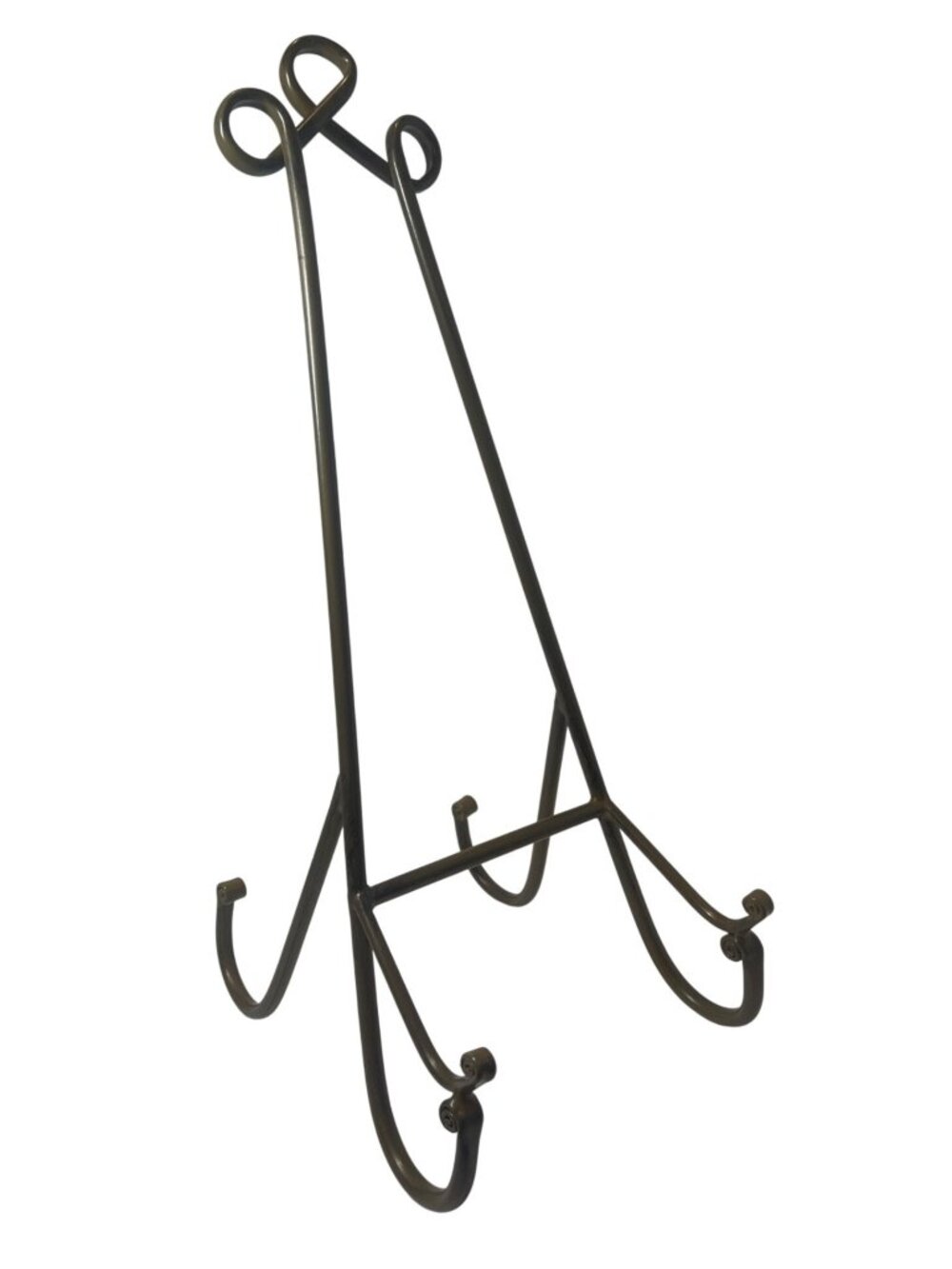 Large Elegant Metal Display Easel Stand for Plates Art or Books Bronze Finish 18